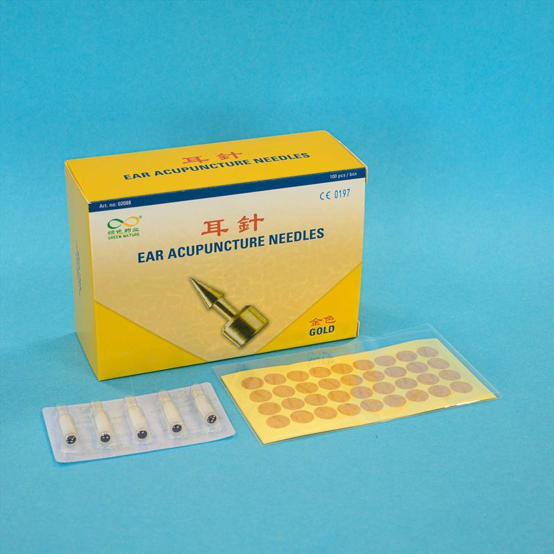Ear Acupuncture Needles (Gold,100pc) <br>
