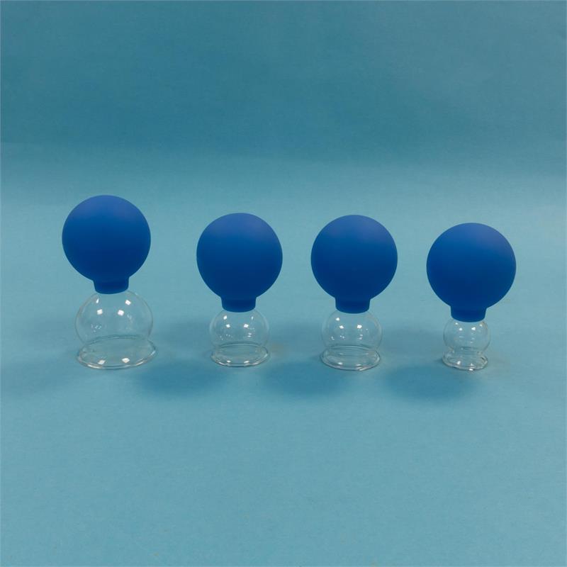 Glass Cupping set with silicone ball (4pcs)